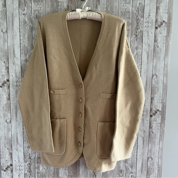 J. Crew Sweaters - J. Crew Women's Beige Oversized Cotton  Cardigan Sweater Preppy Small